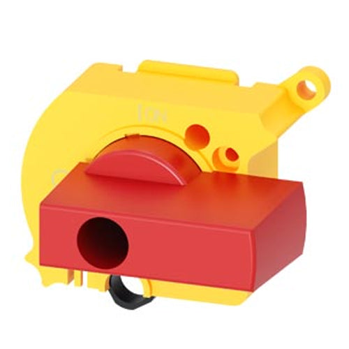 Siemens 3LD92873C, Supplementary Handle For Door Mounted Rotary Operating Mechanism, Red/Yellow, Up To 30A, Accessory For Molded Case Switch 3LD5 UL