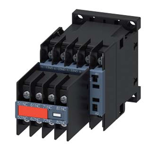 Siemens 3RH22444BW40, Contactor Relay, 4 NO + 4 NC, 48 V DC, Ring Cable Lug Connection, Frame Size S00, Captive Auxiliary Switch