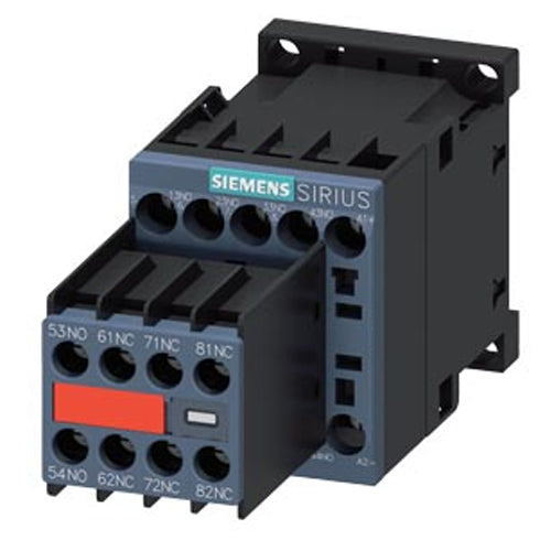 Siemens 3RH22621BB40, Contactor Relay, 6 NO + 2 NC, 24 V DC, Screw Terminal, Frame Size S00, Captive Auxiliary Switch