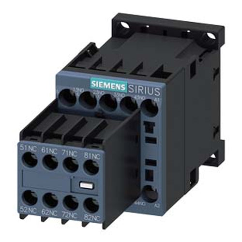 Siemens 3RH23441AF00, Contactor Relay, 4 NO + 4 NC, 110 V AC, 50/60 Hz, Screw Terminal, Frame Size S00, Removable Auxiliary Switch