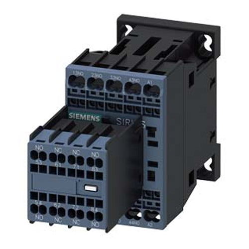 Siemens 3RH23712FB40, Contactor Relay, 7 NO + 1 NC, 24 V DC, with Integrated Diode, Spring-Loaded Terminal, Frame Size S00, Removable Auxiliary Switch