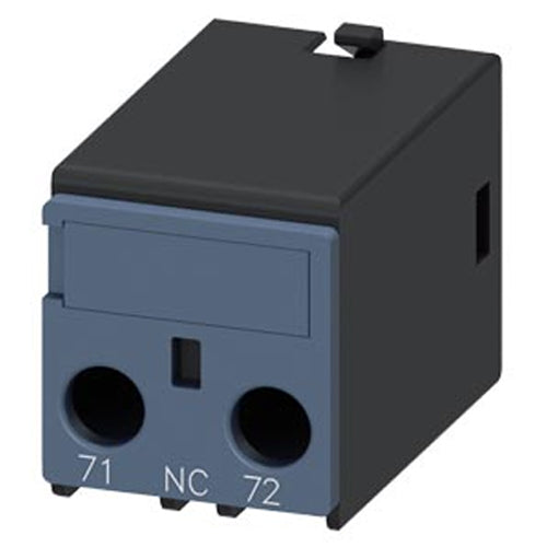Siemens 3RH29111BA01, Auxiliary Switch, On The Front, 1 NC, 71/72, Current Path: 1 NC, Cable Entry From Below, Screw Terminal, For Contactors 3RT2 And Contactor Relays 3RH2