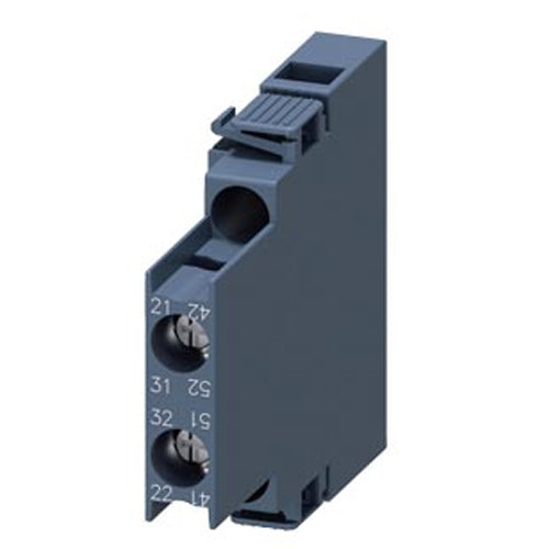 Siemens 3RH29111DA02, Auxiliary Switch, Lateral, 2 NC, On The Left: 41/42, 51/52, On The Right: 21/22, 31/32, Current Path: 1 NC, 1 NC, Screw Terminal, For Contactors 3RT2.1