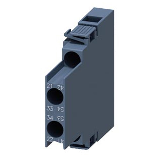 Siemens 3RH29111DA11, Auxiliary Switch, Lateral, 1 NO + 1 NC, On The Left: 41/42, 53/54, On The Right: 21/22, 33/34, Current Path: 1 NC, 1 NO, Screw Terminal, For Contactors 3RT2.1