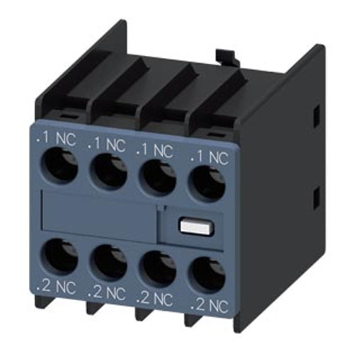Siemens 3RH29111FA04, Auxiliary Switch, On The Front, 4 NC, .1/.2, .1/.2, .1/.2, .1/.2, Current Path: 1 NC, 1 NC, 1 NC, 1 NC, Screw Terminal, For Contactors 3RT2 And Contactor Relays 3RH2