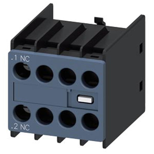 Siemens 3RH29111HA01, Auxiliary Switch, On The Front, 1 NC, .1/.2, --/--, --/--, --/--, Current Path: 1 NC, --, --, --, Screw Terminal, For Contactors 3RT2 And Contactor Relays 3RH2