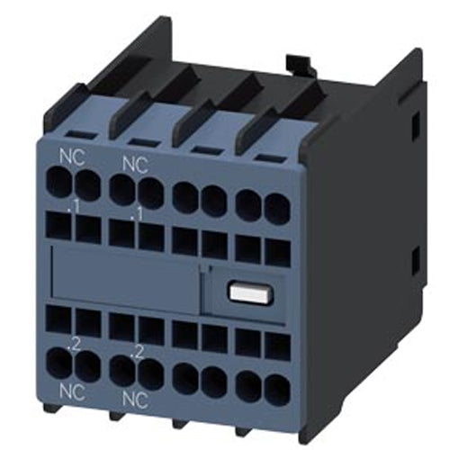Siemens 3RH29112HA02, Auxiliary Switch, On The Front, 2 NC, .1/.2, .1/.2, --/--, --/--, Current Path: 1 NC, 1 NC, --, --, Spring-Loaded Terminal, For Contactors 3RT2 And Contactor Relays 3RH2