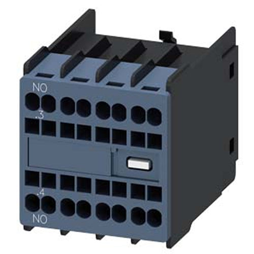 Siemens 3RH29112HA10, Auxiliary Switch, On The Front, 1 NO, .3/.4, --/--, --/--, --/--, Current Path: 1 NO, --, --, --, Spring-Loaded Terminal, For Contactors 3RT2 And Contactor Relays 3RH2