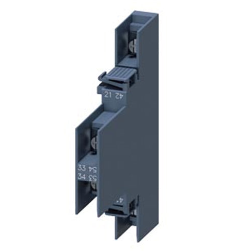Siemens 3RH29114DA11, Auxiliary Switch, Lateral, 1 NO + 1 NC, On The Left: 41/42, 53/54, On The Right: 21/22, 33/34, Current Path: 1 NC, 1 NO, Ring Cable Lug Connection, For Contactors 3RT2.1