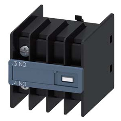 Siemens 3RH29114HA10, Auxiliary Switch, On The Front, 1 NO, .3/.4, --/--, --/--, --/--, Current Path: 1 NO, --, --, --, Ring Cable Lug Connection, For Contactors 3RT2 And Contactor Relays 3RH2