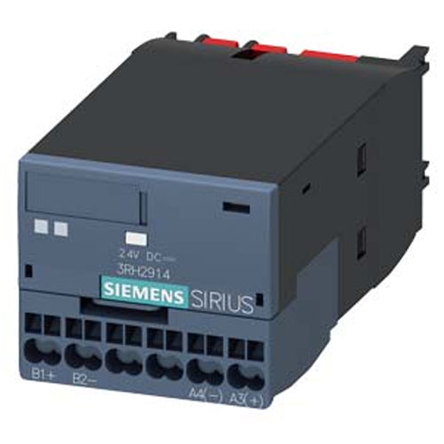 Siemens 3RH29142GP11, Coupling Link 24 V DC, Spring-Loaded Terminal, For Front-Side Mounting On Contactors 3RT20 And Auxiliary Contactors 3RH2