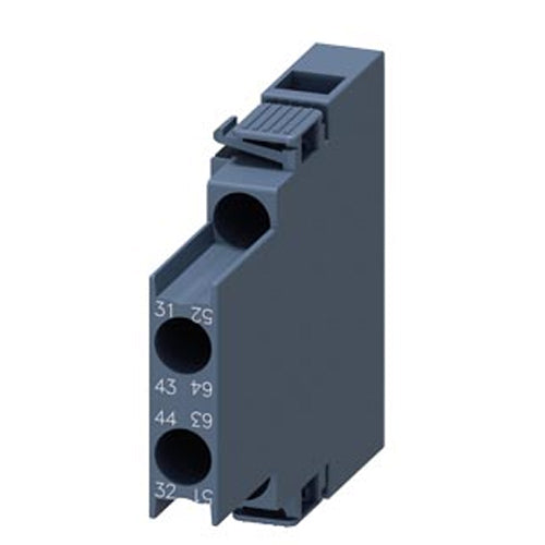 Siemens 3RH29211DA11, Auxiliary Switch, Lateral, 1 NO + 1 NC, On The Left: 51/52, 63/64, On The Right: 31/32, 43/44, Current Path: 1 NC, 1 NO, Screw Terminal, For Contactors 3RT2 And Contactor Relays 3RH2
