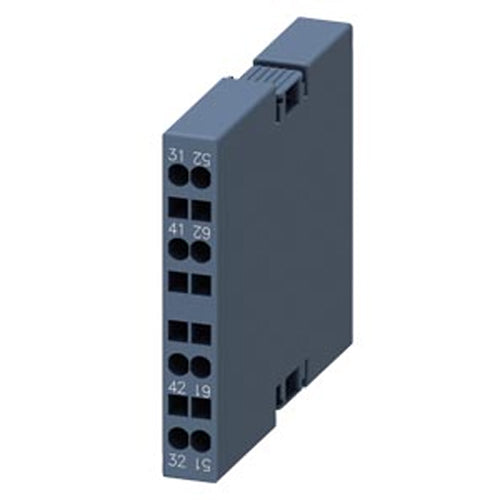 Siemens 3RH29212DA02, Auxiliary Switch, Lateral, 2 NC, On The Left: 51/52, 61/62, On The Right: 31/32, 41/42, Current Path: 1 NC, 1 NC, Spring-Loaded Terminal, For Contactors 3RT2 And Contactor Relays 3RH2