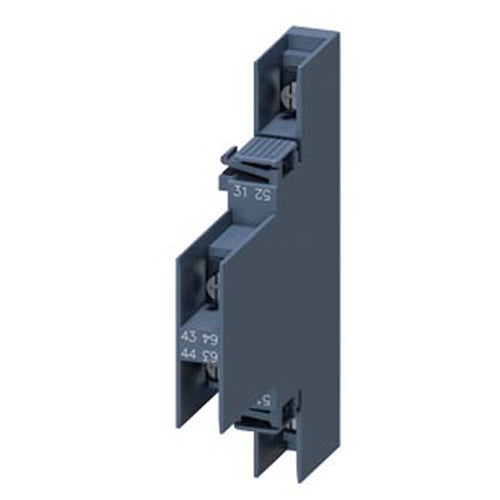 Siemens 3RH29214DA11, Auxiliary Switch, Lateral, 1 NO + 1 NC, On The Left: 51/52, 63/64, On The Right: 31/32, 43/44, Current Path: 1 NC, 1 NO, Ring Cable Lug Connection, For Contactors 3RT2 And Contactor Relays 3RH2
