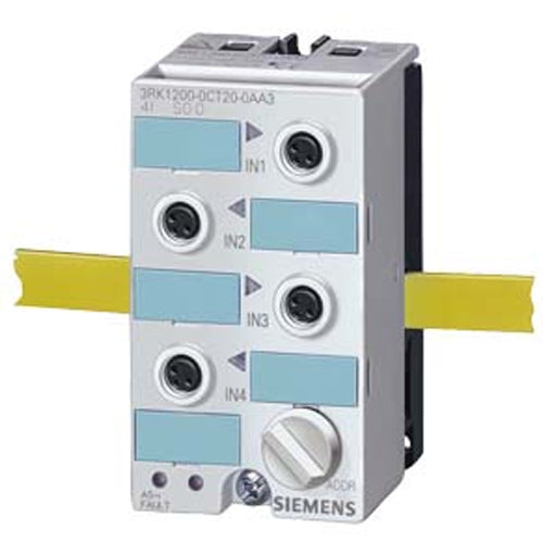 Siemens 3RK1200-0CT20-0AA3, AS-i Compact Module K45 Digital 4 DI, IP67 4 x Input, Maximum 200 mA 4 x M8 Socket Screw Version Mounting Plate 3RK1901-2EA00 or 3RK1901-2DA00 Must Be Ordered Separately
