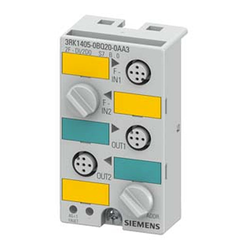 Siemens 3RK14050BQ200AA3, AS-I K45F Compact Standard Slave Digital I/O Module, 2 Inputs, 2 Outputs