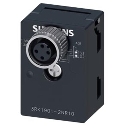 Siemens 3RK1901-2NR10, AS-Interface M12 Branch U_ASI without Uaux, with M12 Socket IP67/68/69K, Max. 4 A