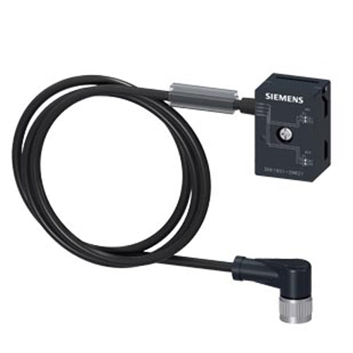 Siemens 3RK1901-2NR22, AS-Interface M12 Branch U_ASI and Uaux, 2 m Cable with M12 Cable Socket Angled IP67/68/69K, Max. 4 A