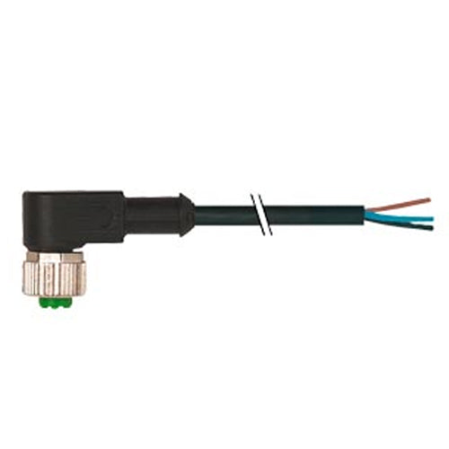 Siemens 3RK1902-4GB50-4AA0, Control Cable Pre-Assembled at One End M12 Socket Angled 4-Pole with 5 m Cable 4 x 0.34 mm2 A-Encoded Maximal 4 A PUR Sheath Black