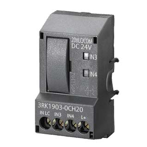 Siemens 3RK1903-0CH20, 2 DI 24 V DC LC COM Control Module for ET200S High Feature Starter for ET 200S Failsafe Starter for Local Input Functions or for Manual Operation with COM Interface for PC Cable 6ED1057-1 AA00-0BA0