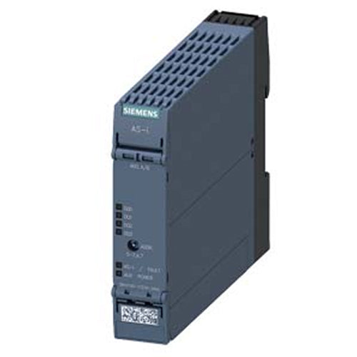Siemens 3RK2100-1CG00-2AA2, AS-i SlimLine Compact Module SC22.5 Digital, A/B Slave 4 DQ, IP20 4 x Output, 2 A, 24 V DC Maximal 4 A for All Outputs Spring-Type Terminals Overall Width 22.5 mm