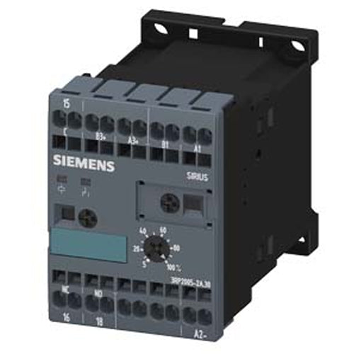 Siemens 3RP2005-2AQ30, Timing Relay, Electronic Multifunction, 8 Functions 1 Change-Over Contact 24 V AC/DC, 100 AC to 127 V at 50/60 Hz AC 0.05 s to 100 h Overall Width 45 mm Spring-Type Terminal