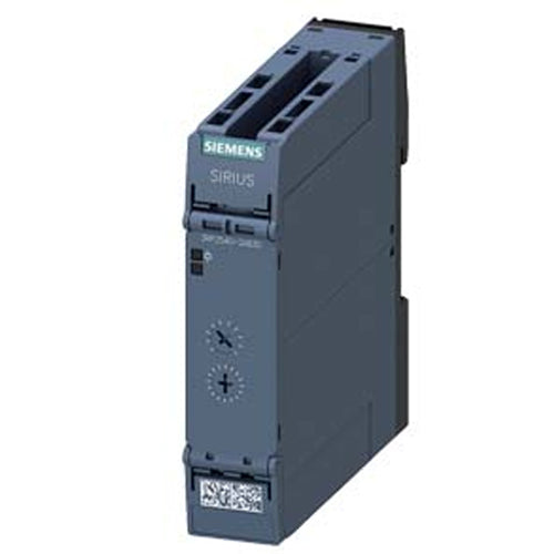 Siemens 3RP2540-2BW30, Timing Relay, Electronic OFF Delay without Control Signal or Smooth Passing Make Contact Non-Volatile 7 Time Ranges 0.05...600 s 12-240 V AC/DC at 50/60 Hz AC, 2 Change-Over Contacts with LED Spring-Type Terminal (Push-In)