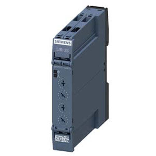 Siemens 3RP2555-1AW30, Time Relay, Electronic Flasher Relay Asymmetrical 1 Change-Over Contact 2x7 Time Ranges, 0.05 s-100 h 12-240 V AC/DC at 50/60 Hz AC with LED, Screw Terminal