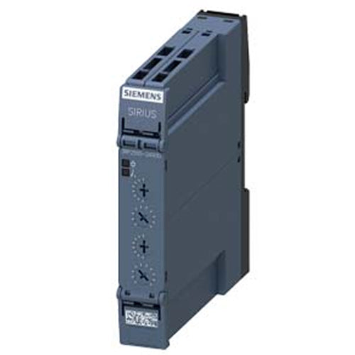 Siemens 3RP2555-2AW30, Time Relay, Electronic Flasher Relay Asymmetrical 1 Change-Over Contact 2x7 Time Ranges, 0.05 s-100 h 12-240 V AC/DC at 50/60 Hz AC with LED, Spring-Loaded Terminal (Push-In)
