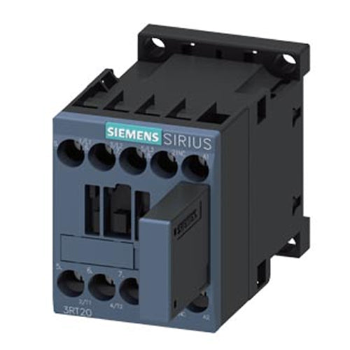 Siemens 3RT2017-1QB42, Power Contactor, AC-3e/AC-3, 12 A, 5.5 kW / 400 V, 3-Pole, 24 V DC, 0.7-1.25* Uc, with Varistor Plugged On, Auxiliary Contacts: 1 NC, Screw Terminal, Frame Size: S00, No Auxiliary Switch Can be Added
