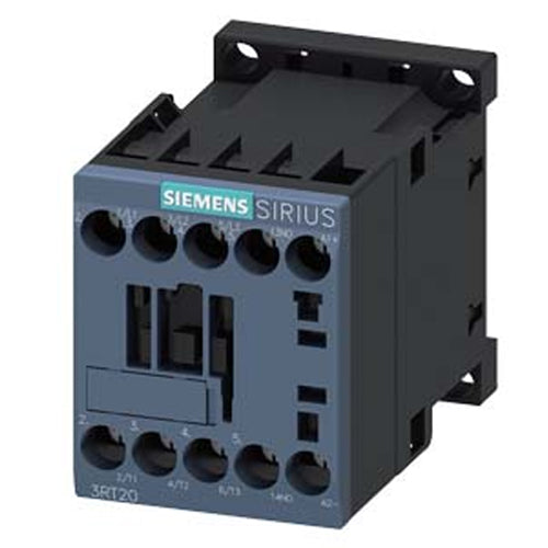 Siemens 3RT2017-1UB42-1AA0, Power Contactor, AC-3e/AC-3, 12 A, 5.5 kW / 400 V, 3-Pole, 24 V DC, with Integrated Varistor, Auxiliary Contacts: 1 NC, Screw Terminal, Size: S00, Upright Mounting Position