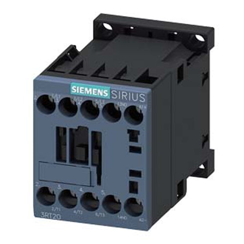 Siemens 3RT2017-1VB42, Power Contactor, AC-3e/AC-3, 12 A, 5.5 kW / 400 V, 3-Pole, 24 V DC, 0.85-1.85* Uc, with Integrated Diode, Auxiliary Contacts: 1 NC, Screw Terminal, Frame Size: S00, No Auxiliary Awitch Can Be Added