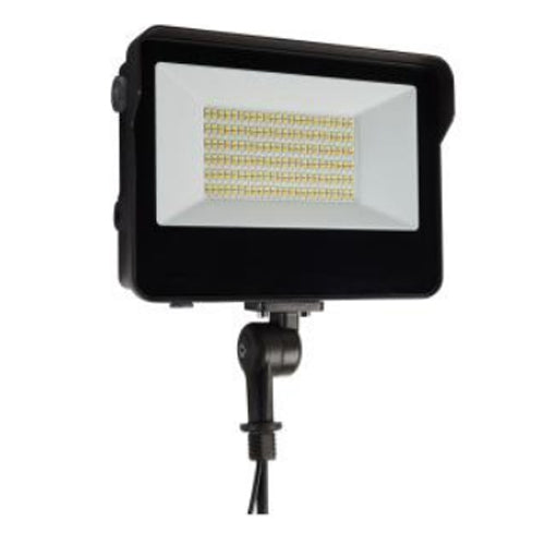 Satco 65-542, LED Tempered Glass Flood Light with Bypassable Photocell, 3000K/4000K/5000K Warm to Cool White, 45W/60W/80W, 5400-11200 Lumens, 120-347V