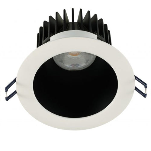 Lotus LD4R-3018K-HO-4R-BR-WT, 4" LED High Output White Trim Round Deep Regressed, 18W, 120VAC, Dim To Warm 3000-1800K, 1250 Lumens, Black Reflector, Dimmable