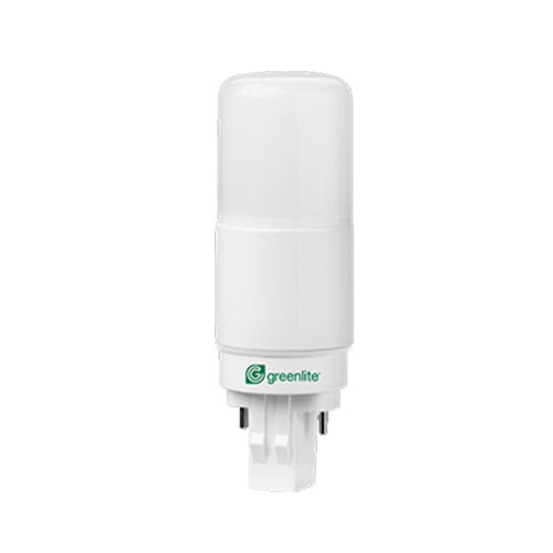 Greenlite 40138, 5W/LED/PLC/GX23/40K, 5W Ballast Bypass PL 2 Pin Gx23 Base, 120-277V, 4000K Cool White, 520 Lumens, 260° Beam Angle, Non-Dimmable, 12 Packs