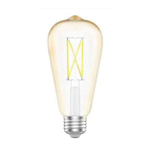 Votatec VO-ST64W4.8-120-22-G-D, LED ST64 Golden Cross Filament, 120V, 4.8W, 400 Lumens, 2200K, E26 Base, Dimmable