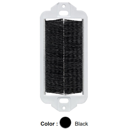 Leviton 41075-DBE, Decora Brush Passthrough Insert, Black