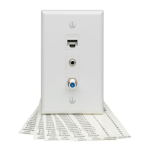 Leviton 41080-LEB, Pre-Printed Port Designation Commercial Labels, Black Ink