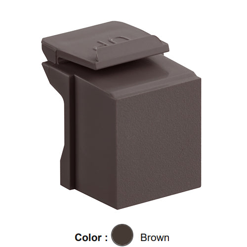 Leviton 41084-BB, Blank Quickport Insert, Brown (Pack of 10)