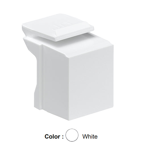 Leviton 41084-BW, Blank Quickport Insert, White (Pack of 10)