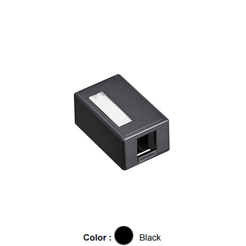 Leviton 41089-1EP, Quickport Surface Mount Box, 1-Port, 1.42'' W x 2.22'' D x 1.10'' H, Black, 2 Packs