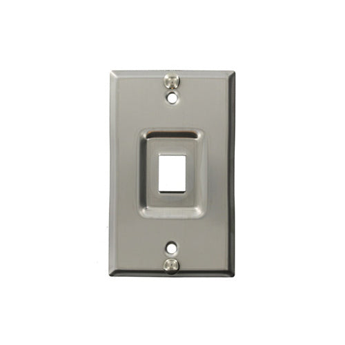 Leviton 4108W-1SP, Quickport Recessed Stainless Steel Telephone Wallplate, 1-Port