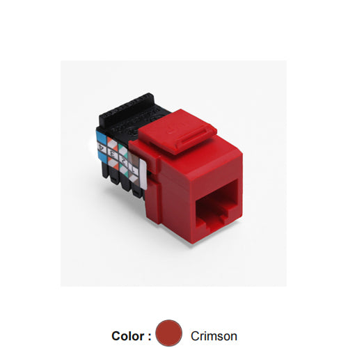 Leviton 41108-RC8, Voice Grade Quickport Jack, 8P8C, Crimson
