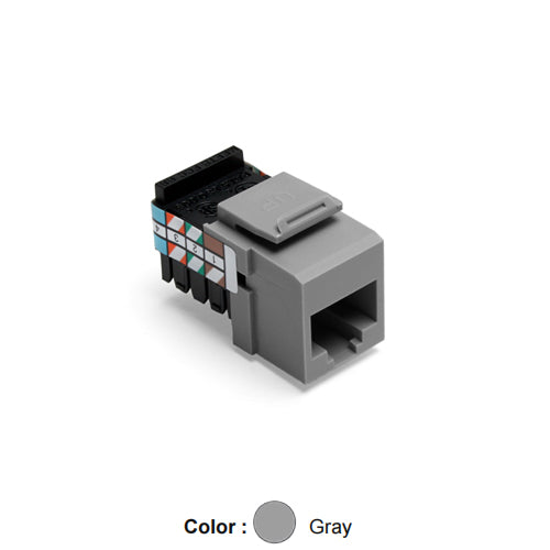 Leviton 41108-RG8, Voice Grade Quickport Jack, 8P8C, Gray
