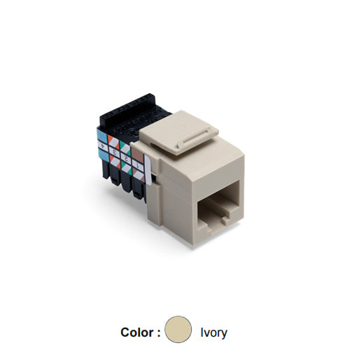 Leviton 41108-RI8, Voice Grade Quickport Jack, 8P8C, Ivory