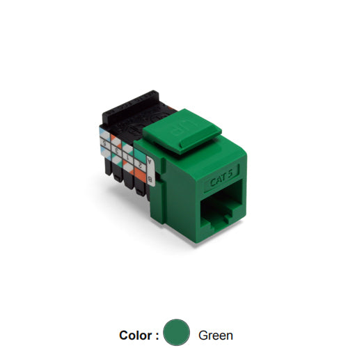 Leviton 41108-RV5, Cat 5 Quickport Jack, Green