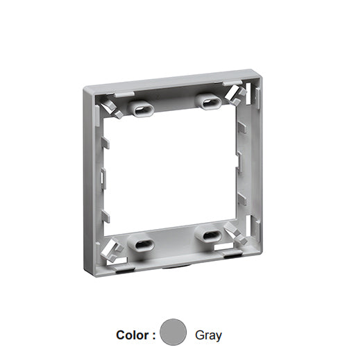 Leviton 41290-DRG, Multimedia Outlet System (MOS) Fiber Storage/Spacer Ring, Gray