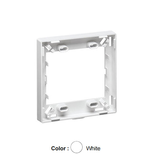 Leviton 41290-DRW, Multimedia Outlet System (MOS) Fiber Storage/Spacer Ring, White