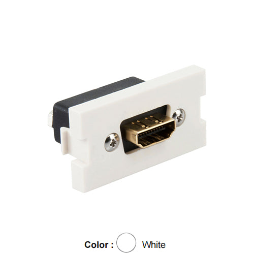 Leviton 41290-HDW, HDMI Feedthrough Multimedia Outlet System (MOS) Module, White
