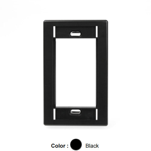 Leviton 41290-SME, Multimedia Outlet System (MOS) Wallplate, Single-Gang, Black, 2 Packs
